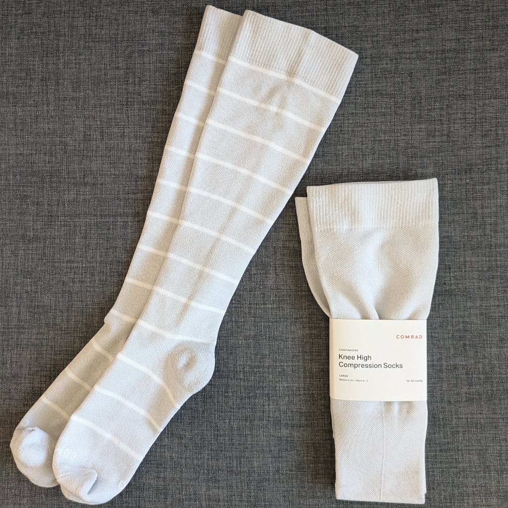 Comrad Knee High Compression Socks 2030 Mmhg  Size Large  Set Of 2